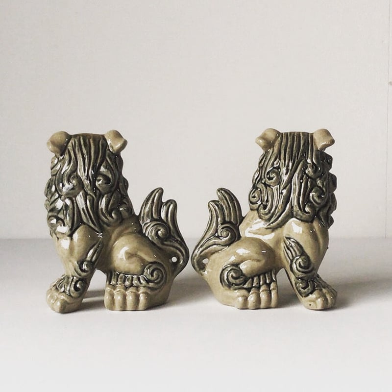 ♦琉球 手び練り シーサー やちむん 沖縄 アンティーク 骨董品 コレクション ♢琉球 手び練り シーサー やちむん 沖縄 アンティーク 骨董品