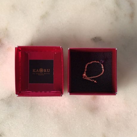 KAORU  カオル  ポロリンリング  ブルートパーズ K10YG チェーンリング 指輪  free size  2020年1月購入品  中古極美品