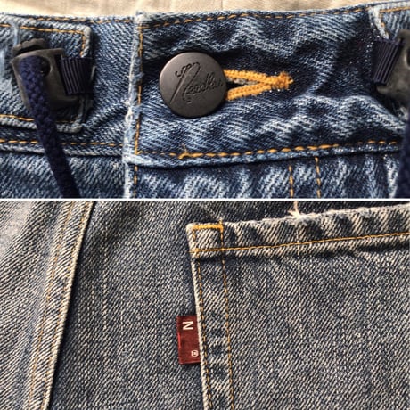 ネペンテス (needles・ニードルス) H.D. PANT - JEAN / ヒザデルパンツ デニム  12OZ DENIM / VINTAGE  サイズ1  レディース  中古品