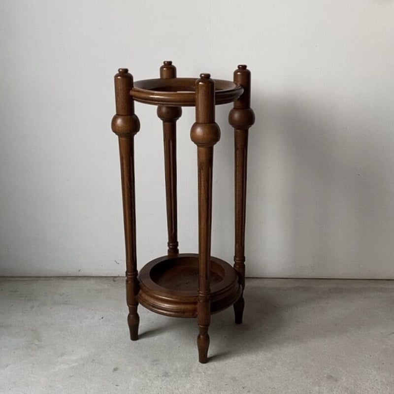 栓材 竹と木の傘立て　アンブレラスタンド 古家具 古道具 アンティーク レトロ 傘立て スリム角型 古木風仕上げ 木製 幅24.5cm Botanique ボタニーク