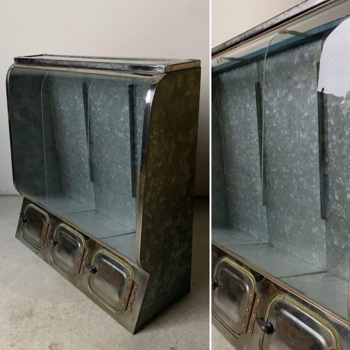 昭和 レトロ ガラスショーケース 駄菓子屋ケース アンティーク ショーケース 昭和初期 駄菓子 乾物 用 ガラス