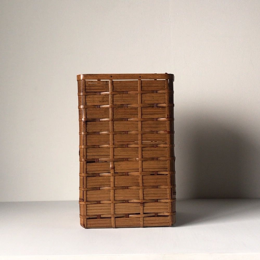 希少昭和レトロ　天然木　ダストボックス　ごみ箱　工芸　民芸 希少昭和レトロ 天然木 ダストボックス ごみ箱 工芸 民芸 Yahoo