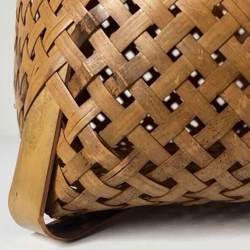 アンティーク 古い竹製 魚籠