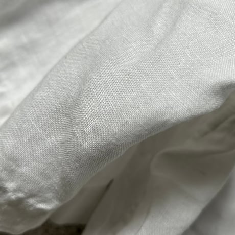 Harriss paris ハリス パリス  80s90sヴィンテージ オープンカラー リネンシャツ ホワイト フレンチアイビー フレンチトラッド mens40 良品