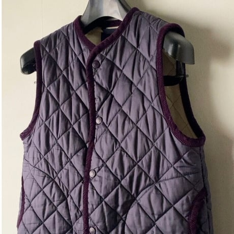 LAVENHAM ラベンハム キルティング ベスト ジレ コクーンソーンハム  2021年製 ダークパープル レディース S 中古美品