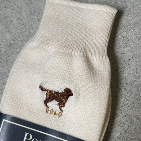 POLO RALPH LAUREN ポロラルフローレン ペイズリー柄ネクタイとドッグ刺繍靴下のセット  中古美品&未使用品