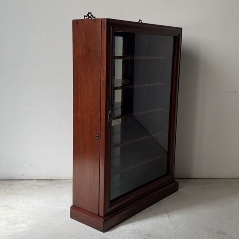 古い木製 引き出し付き ガラスケース ショーケース ガラス戸棚 木製棚 木製ガラスケース 引き出し付き 卓上 ショーケース 小物入れ 棚