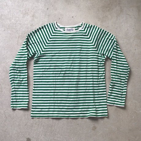 Charpentier de Vaisseau（シャルパンティエ・ドゥ・ヴェッソ）ラグランスリーブ  長袖カットソー.  グリーン/ホワイト  made in  japan