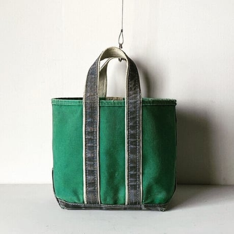 LLBean エルエルビーン 80s デラックストート Mサイズ グリーン×ネイビー ヴィンテージ ボート&トート ビーントート boat&tote made in usa