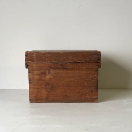 小さい古茶箱 極小茶箱  幅32cm 宇治城山  山政 茶葉の保存箱 内装ブリキ張り 戦前期 ジャパンヴィンテージボックス 美品