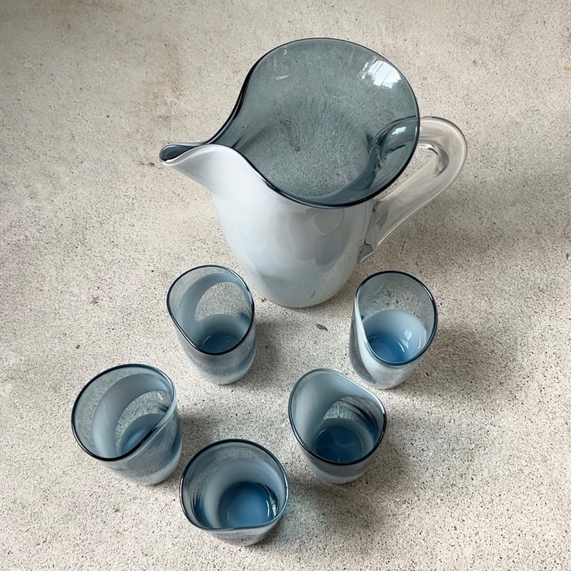 ビンテージクリスタルガラスピッチャ-&グラスセット 【公式通販】