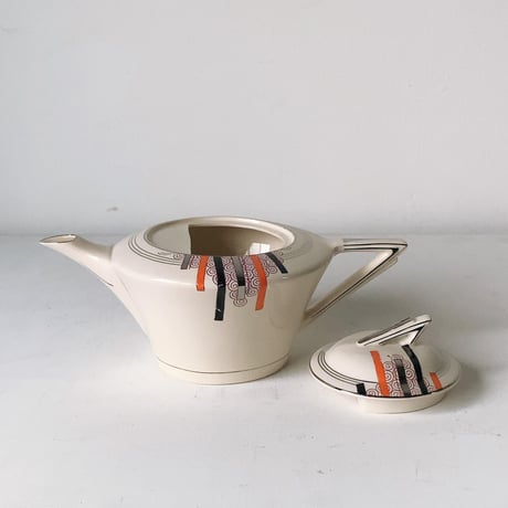 Soho Pottery Ltd  ソーホーポタリー社製 Solian Ware シリーズ イギリスヴィンテージ ティーポット   1930年頃  アンティーク テーブルウェア 茶器 完品範疇