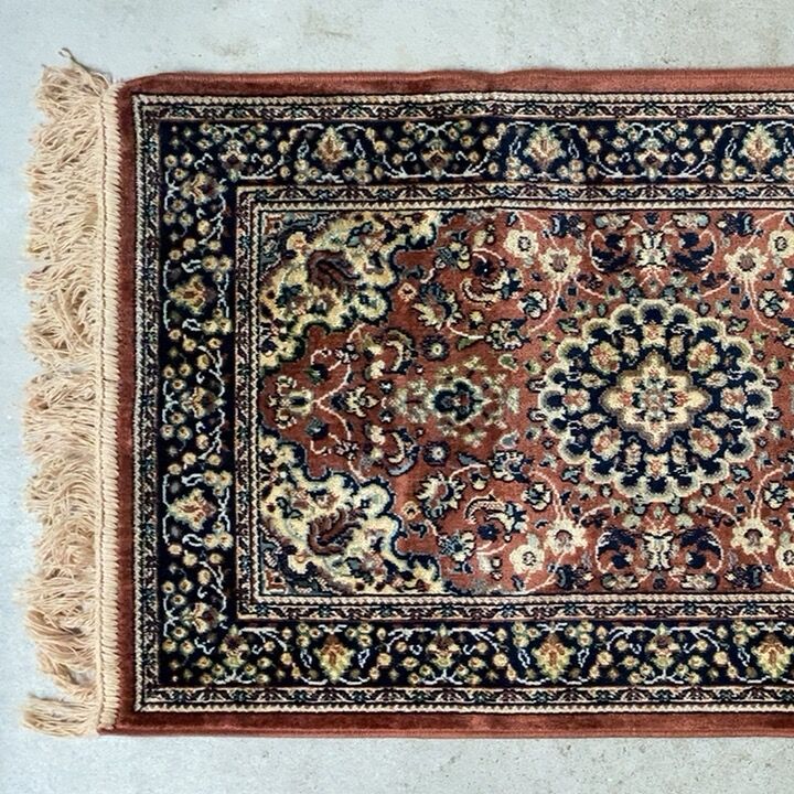 トルコヴィンテージラグ　ミニサイズ　玄関マットサイズ　53×94 ネイビー トルコヴィンテージラグ ミニサイズ 玄関マットサイズ 53×94