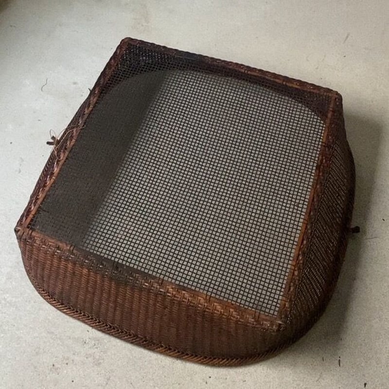 明治時代 竹製の編みかご 明治時代 竹製の編みかご