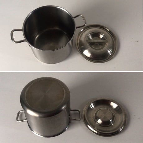 HOMMA 本間製作所 KOINU 子犬印 プロデンジ ステンレス製  小さい寸胴鍋  蓋有 18cm 超厚底 業務用 プロ仕様  SUS444規格  中古美品  made in  JAPAN