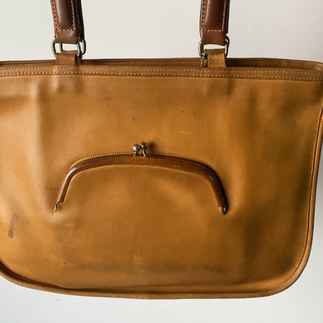 60's VINTAGE COACH   オールドコーチ  BonnieCashin/ボニーカシン  デザインの名作「がま口トート」マスタード(ダークイエロー) 希少品