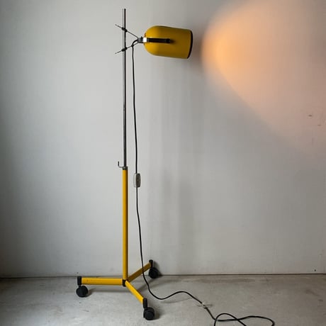 SWAN DENKI スワン電器  ヴィンテージ フロアライト フロアスタンド  間接照明 照明器具  イエロー/ブラック  ジャパンヴィンテージ 珍品 完品