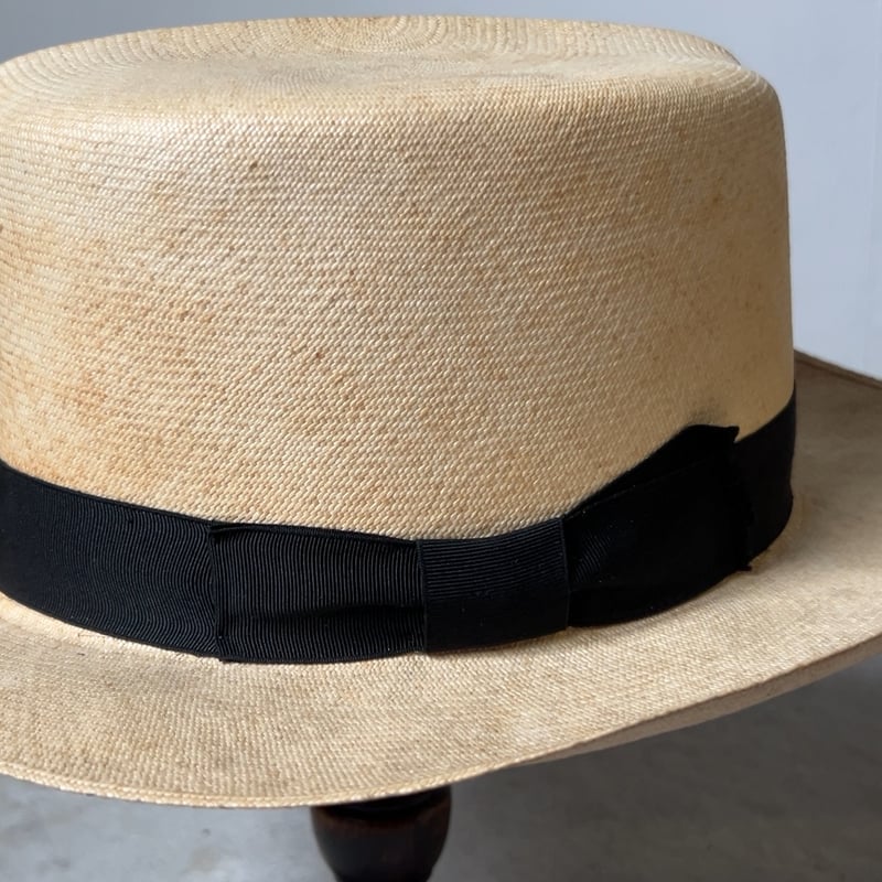 アンティーク　本パナマ帽　ハット　帽子　ヴィンテージ　レトロ　おすすめ品　美品 SAKAMOTO HATTER 坂本高級紳士帽子専門店 ヴィンテージ パナマ