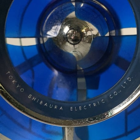 Toshiba 東芝  東京芝浦電気  ヴィンテージ扇風機 ランプ付き 一体型ライト 近未来デザイン 1960s タワー型ランプ レトロ家電 希少 幻の逸品 稼働品 良品　B(ライトブルー)