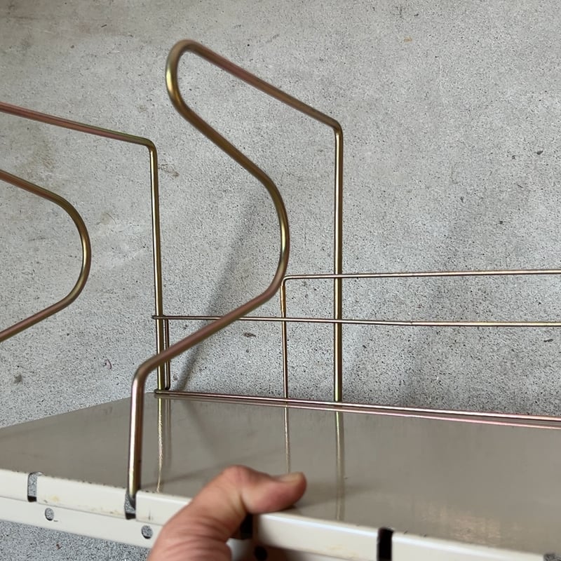 70s ヴィンテージ スチールブックスタンド 可動式卓上本立て