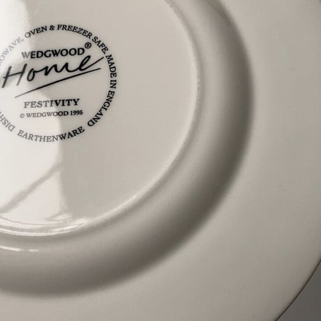 WEDGWOOD ウェッジウッド フェスティビティ(1枚の価格) プレート 21cm アイボリー 90s ヴィンテージ イギリス製 made in england  ストック14枚