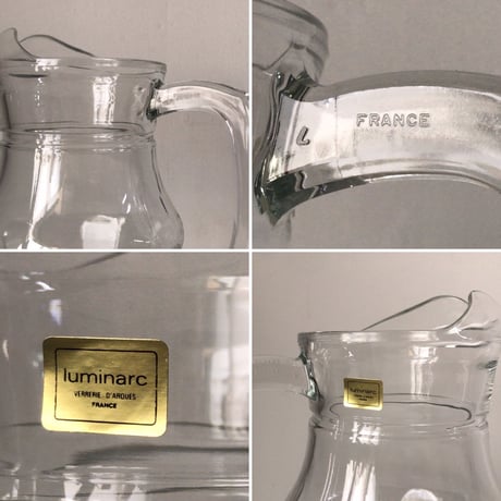 Luminarc  ヴィンテージ  リュミナルク Mirabeau  ミラボー  ピッチャー1・グラス6  ギフトセット　フランス製  デッドストック 未使用品 made in France