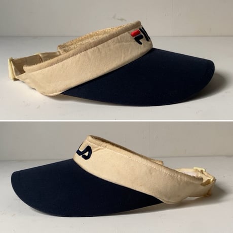 FILA フィラ  サンバイザー　80s 90s ヴィンテージ  トリコカラー フリーサイズ