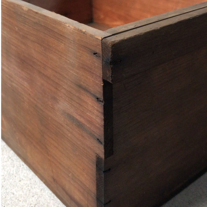 古い木箱 アンティークツールボックス 檜無垢材 48cm 美品 | GobaTools