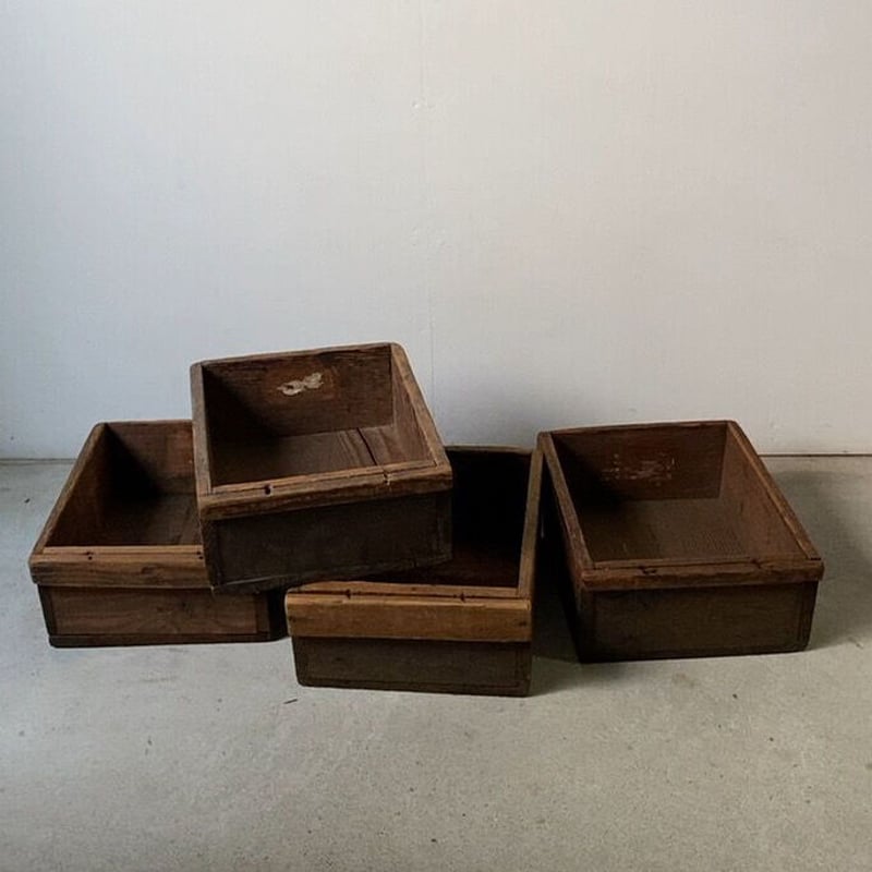 古い木箱 小さめ 幅約24cm/奥行32cm 在庫7個あります。老舗園芸店の