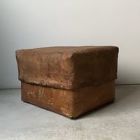 一閑張り 丸みを帯びた四角い蓋付きの箱  古い紙貼りの箱 竹編み 柿渋 道具箱 昭和期 戦前 古道具