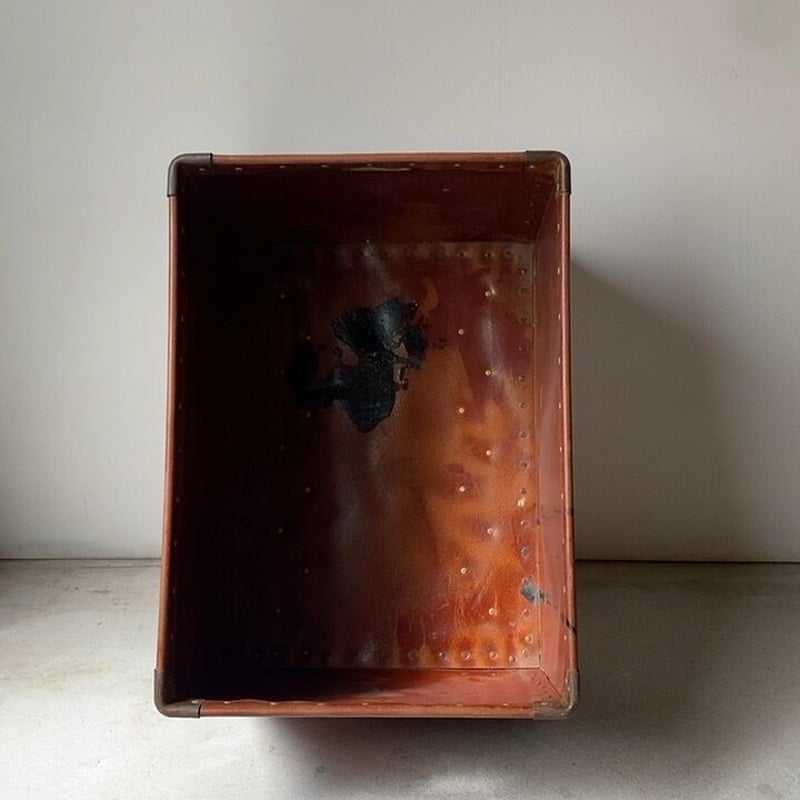 古いボテ箱 アンティークコンテナボックス 収納箱 ヴィンテージ