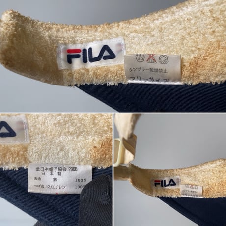 FILA フィラ  サンバイザー　80s 90s ヴィンテージ  トリコカラー フリーサイズ