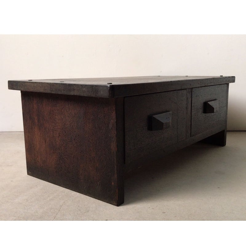 引き出し付き花台 飾り台 香炉台 民藝 デザイン 経机 古家具 古道具