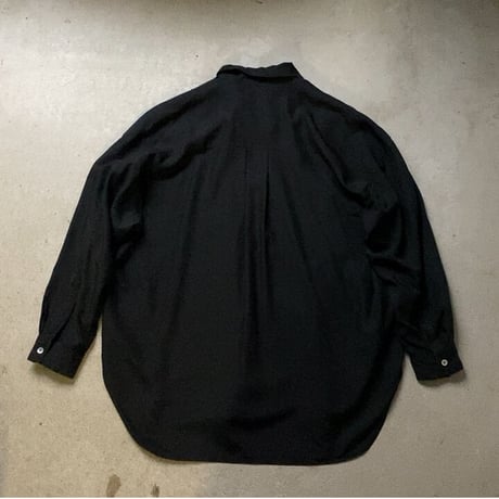 BIGI ビギ　80s オールドビギ　レーヨンシャツ ブラック ドロップショルダー  レディース M   ヴィンテージ DCブランド 古着