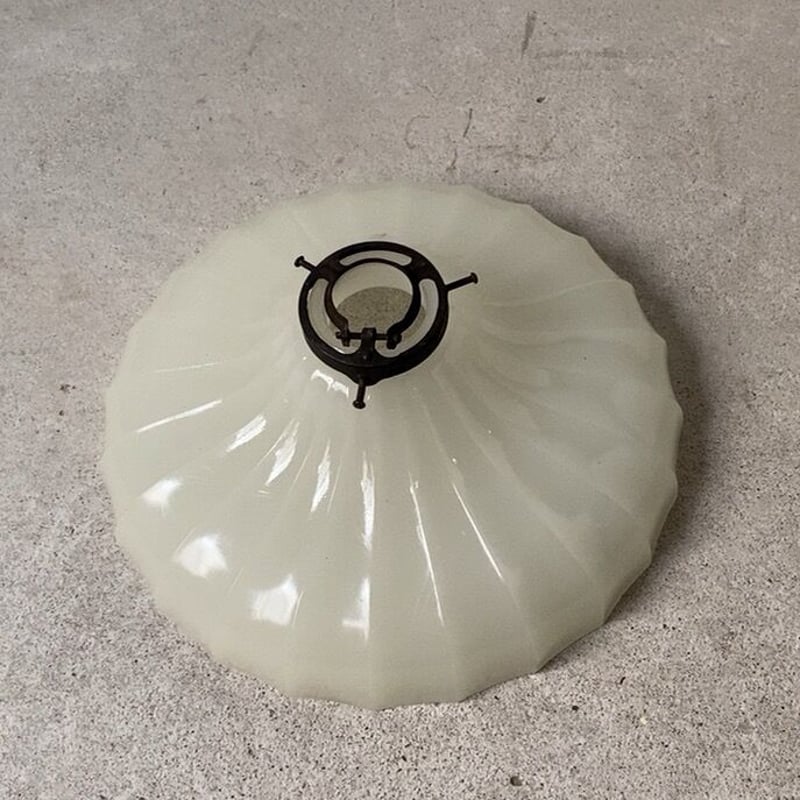 大正ガラス 特大電笠 35センチ アンティーク 大正ガラス 特大電笠 35センチ アンティーク 電笠 – 古福庵