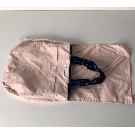 mina perhonen ミナペルホネン  フォレストリング    ベルベット  ブルー系／ピンク   ビームス別注 トートバッグ  中古美品