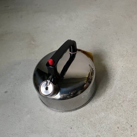 オールドステンレスケトル ホイッスルケトル エアストリーム型 笛薬缶 笛やかん ほぼデッドストック(箱有) 未使用品
