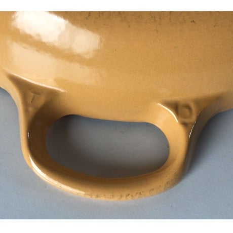 LE CREUSET ルクルーゼ　ビュッフェキャセロール 26cm 浅型両手鍋  廃盤色 サフランイエロー   オールド ル・クルーゼ　フランス製 ヴィンテージ 鍋   made in France