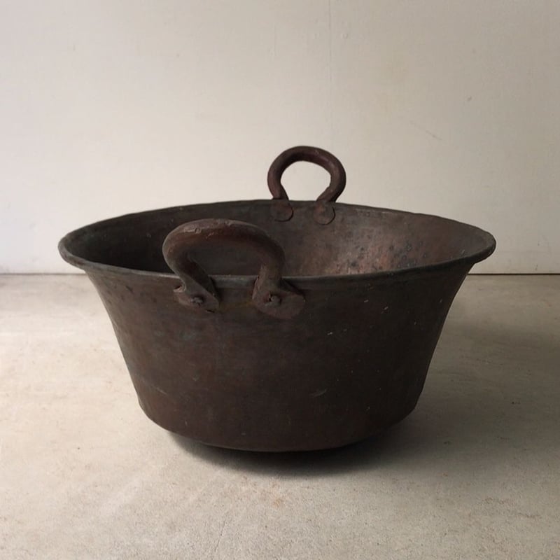 銅の双耳桶 アンティーク銅鍋 ヴィンテージ銅器 | GobaTools