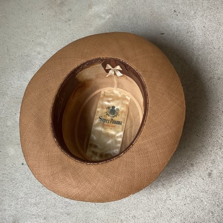 TOKIO HAT  SuperPanama  ヴィンテージ パナマハット ユニセックス 頭周約56.5cm ストローハット 麦わら帽子 編み帽子 カンカン帽