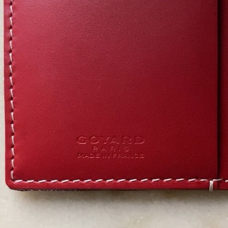 GOYARD ゴヤール  手帳カバー ルージュ 赤 ボルドー CAMBONPMLTY02   15 ×9.5cm 中古美品