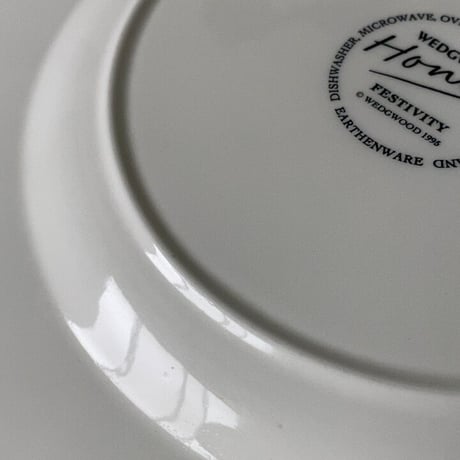 WEDGWOOD ウェッジウッド フェスティビティ(1枚の価格) プレート 27cm アイボリー 90sヴィンテージ イギリス製 made in england   ストック41枚