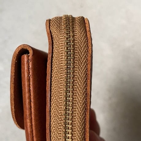 CINQ DESIGN サンクデザイン　小さめの財布 キャメル ブラウン 小銭入れ レザー 革財布 革 牛革 イタリアンレザー コンパクトウォレット 中古美品