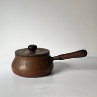 Old COPPER100 HOMEWARE 新光金属 コッパー100 ホームウェア 純銅片手鍋 木製ハンドル 木製摘み 銅鍋 ヴィンテージキッチンツール