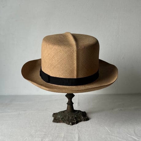 KLEINHANS Co.  ECUADORIAN PANAMA HAT  戦前阪急ハットボックス付き 1940s-50s ヴィンテージパナマハット 実寸頭周約57cm  良品