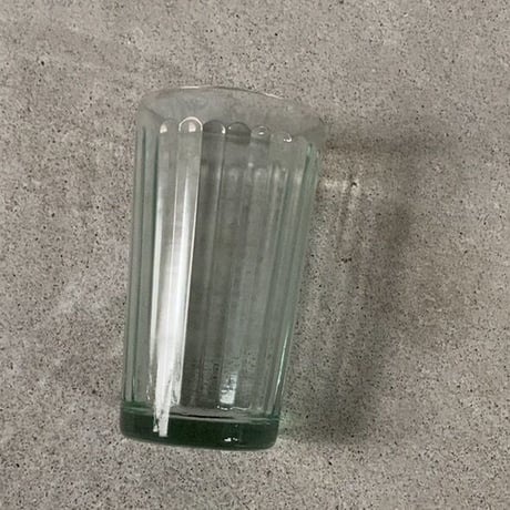 アンカーグラス  CAN アンカー3号 高さ約12cm  島田製作所  昭和初期  アンティークグラス コップ  タンブラー 淡いグリーン 鉛ガラス  完品