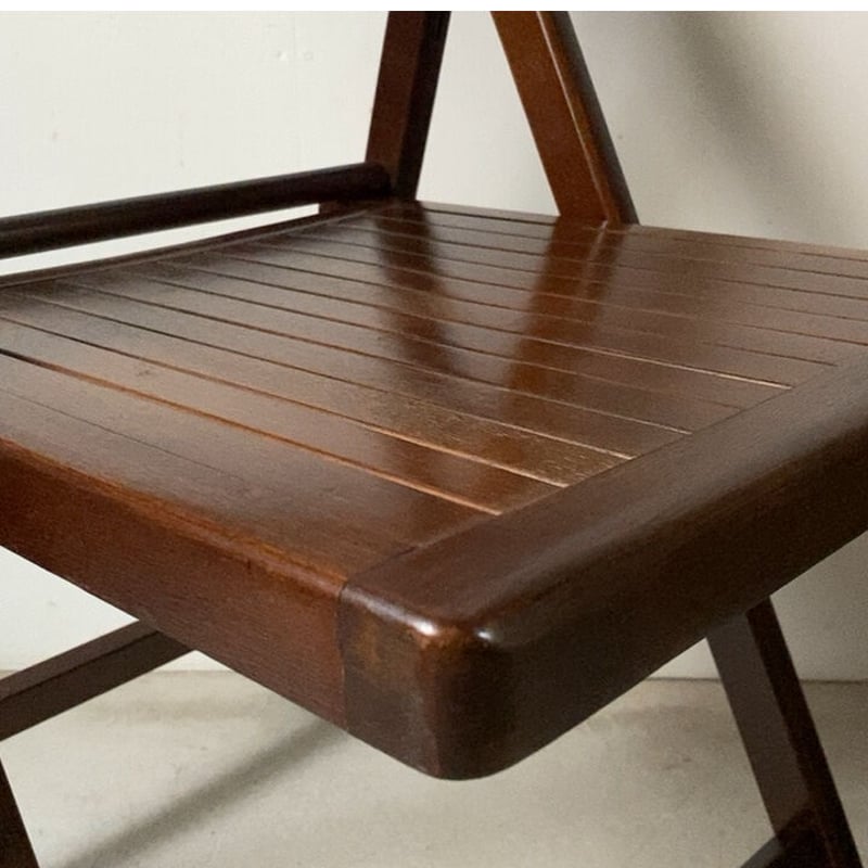 木製無垢材フォールディングチェア 80s90sヴィンテージ折り畳み