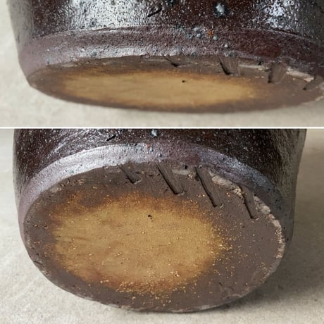 古い片口甕   黒釉 民藝壺 民藝甕 焼物 高さ34cm幅32cm メダカ鉢 睡蓮鉢 金魚鉢 ハス 水栽培 水中昆虫 ビオトープ