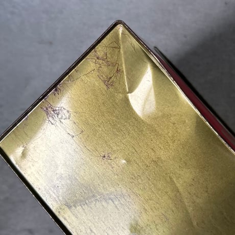 1970s Vintage  ベル食品 BELL CURRY RUEX GOLD （ベルカレールウ・ゴールド）縦型ブリキ缶 業務用カレー 蓋付ボックス 道具箱 良品