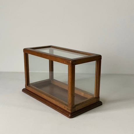 古い上皿天秤と木製の小型ガラスケース 1948年 楢材 指物加工 木工 工芸 ジャパンヴィンテージ 良品